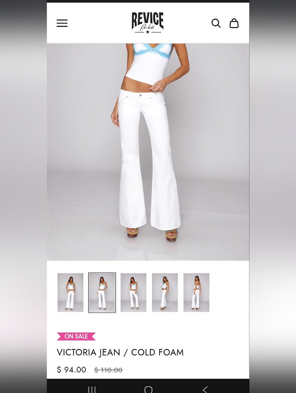 REVICE White Flared Women's Jeans SIZE 27